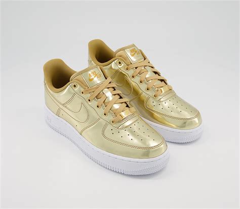 nike air force 1 07 essential damen schwarz gold|air force 1 schuh.